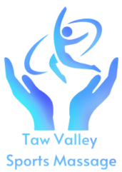 Taw Valley Sports Massage logo in shades of blues